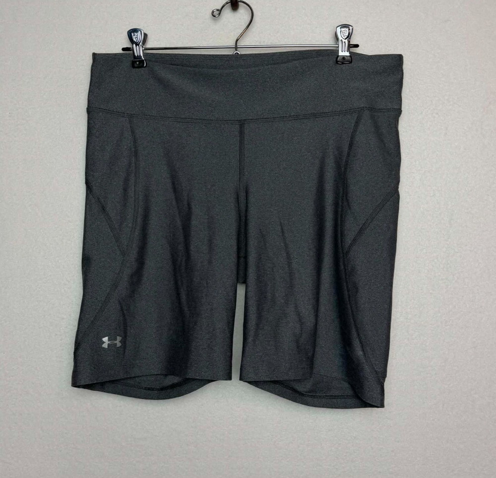 Under Armour Women's HeatGear Compression Shorts Gray Size XL Athletic Shorts